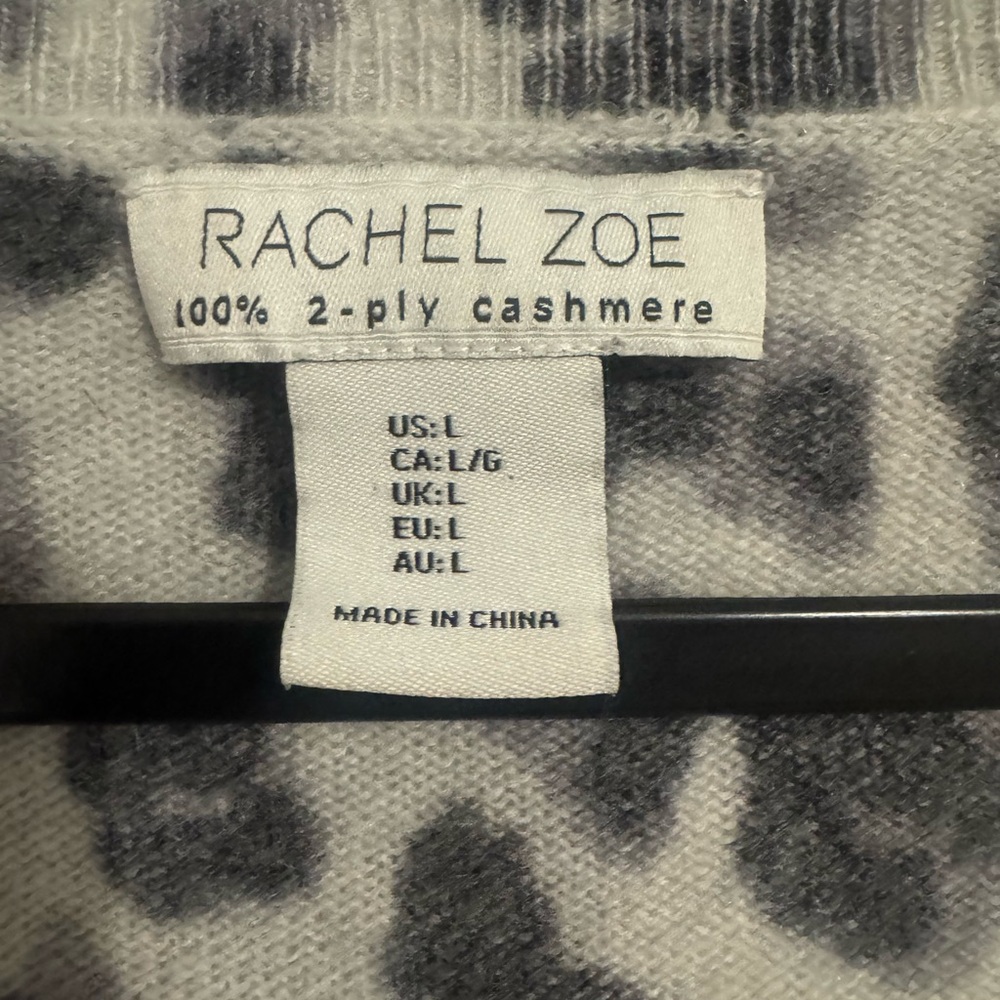 Rachel Zoe Black and Gray Cashmere Sweater